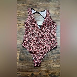 Victoria secret pink leopard bodysuit